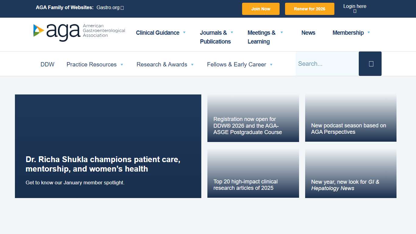 American Gastroenterological Association Homepage